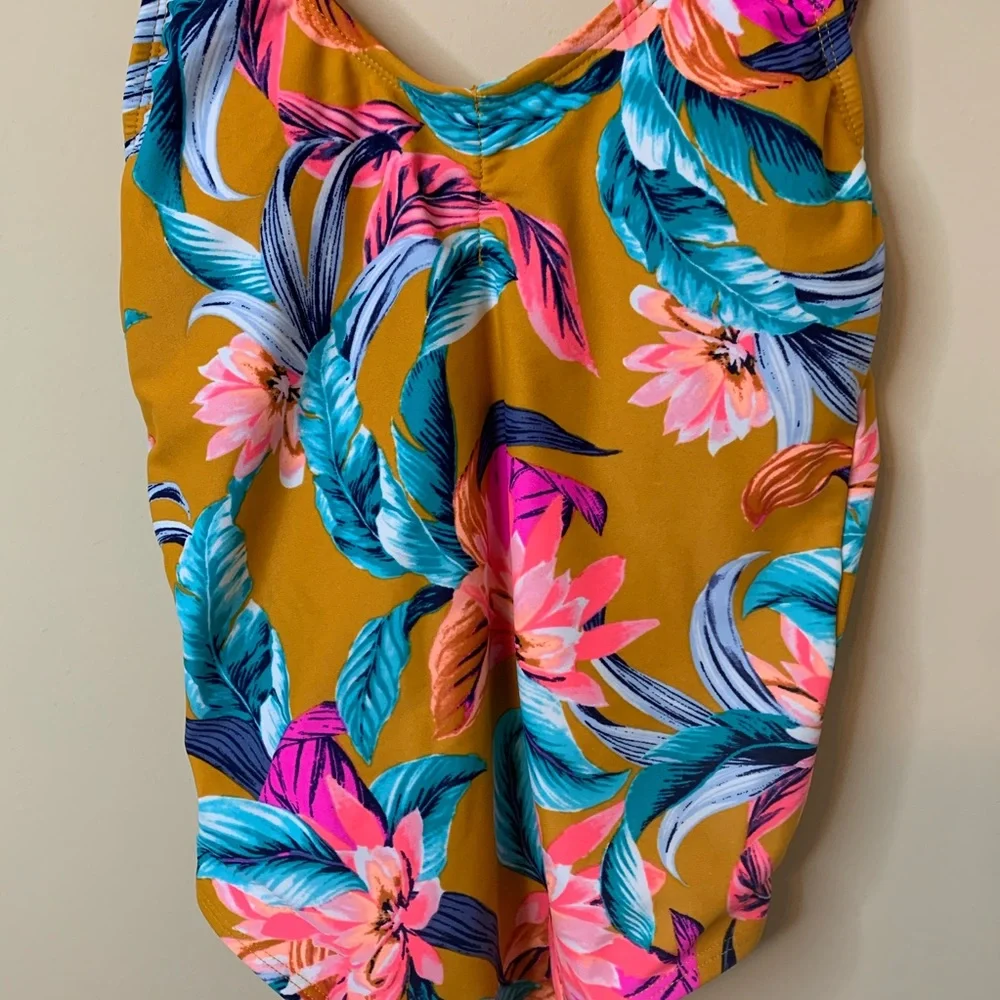 Xhilaration Tie Scoop Back One Piece Swimsuit - Picture 4 of 7